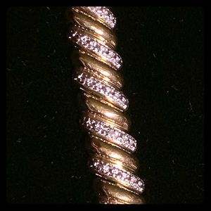 Gold Plated Diamond Accent Bracelet